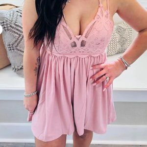 NWT Rose Sassy Lace Bust Mini Tunic Dress/Top